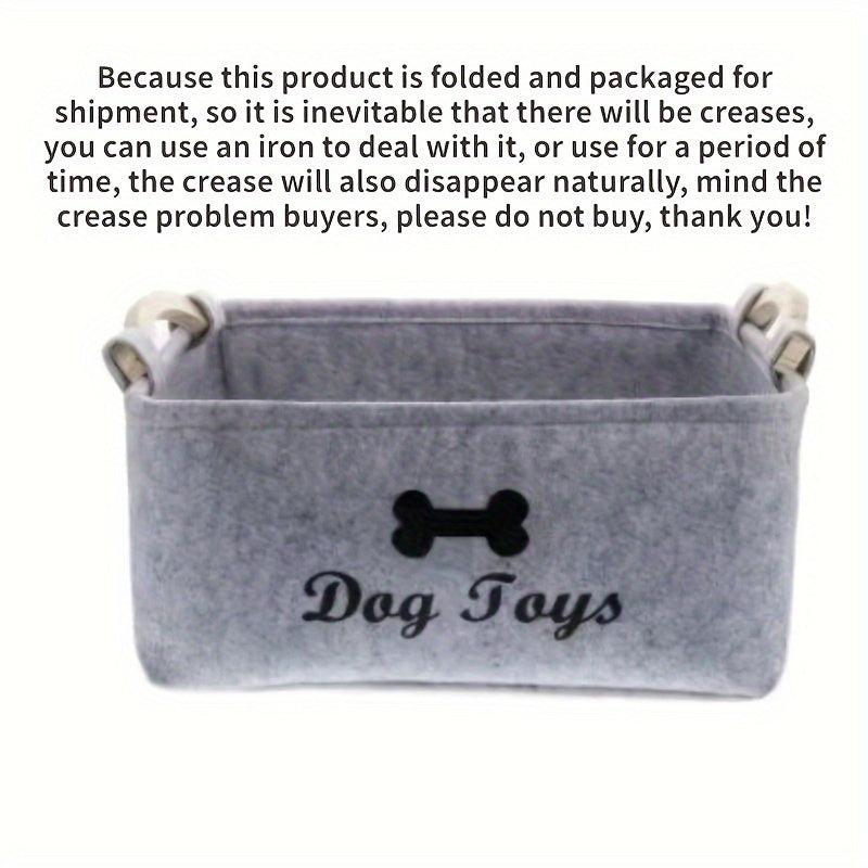 Dog Toy Storage Bin Collapsible Pet Supplies Basket