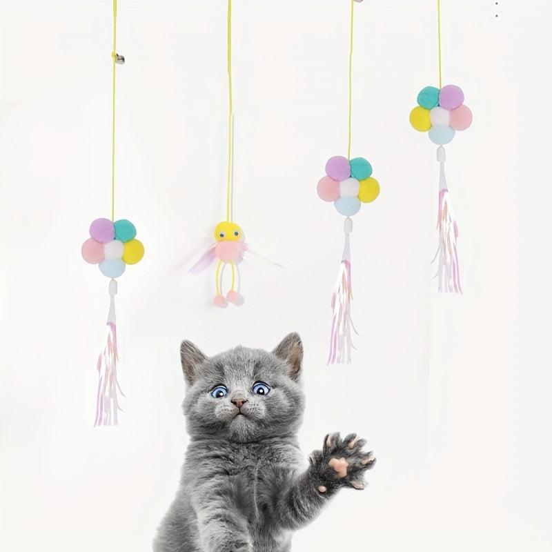 Interactive Hanging Door Cat Teaser Toy