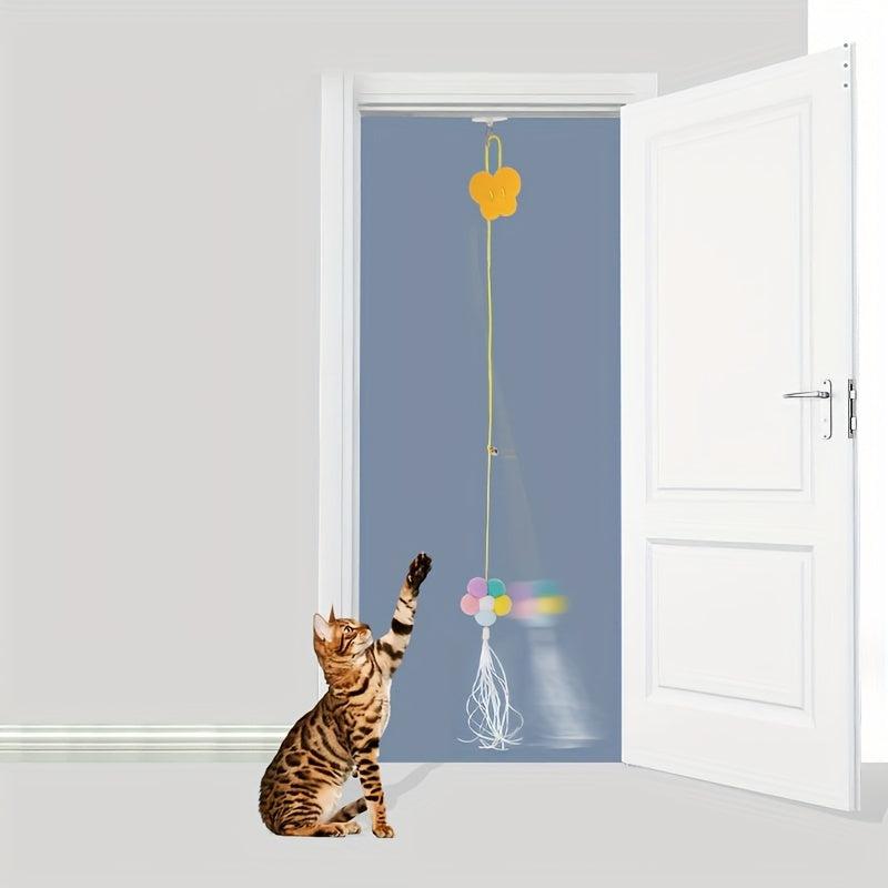 Interactive Hanging Door Cat Teaser Toy