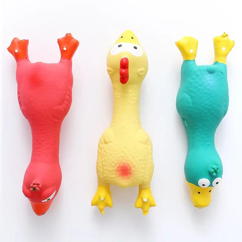 Chicken Durable Dog Chew Latex Toys Tough Squeaky Dog Grinding Teeth Toys