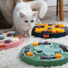 Pet Puzzle Toy Slow Feeder Bowl For Dog & Cat Interactive Training