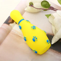 Durable Bowling Ball Dog Chew Toy - Tough Squeaky Teeth Grinding Toy