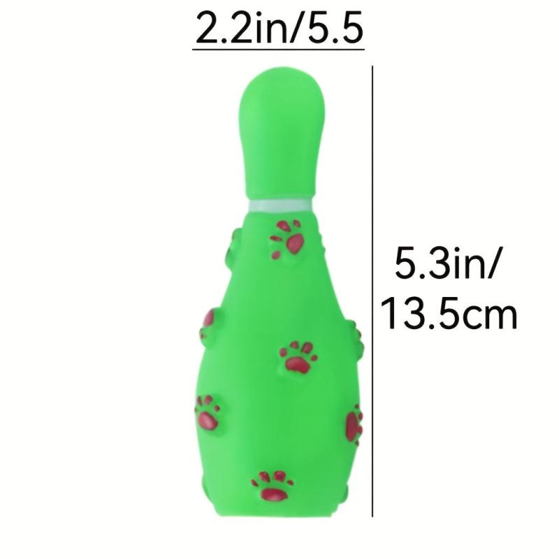 Durable Bowling Ball Dog Chew Toy - Tough Squeaky Teeth Grinding Toy
