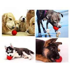 Durable Dog Chew Toy Rubber Ball Teeth Grinding Interactive Play