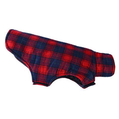 Dog Plaid Winter Vest Soft Warm Dog Coat Padded Puppy Jacket Thick Pet Clothes