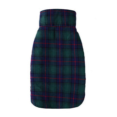 Dog Plaid Winter Vest Soft Warm Dog Coat Padded Puppy Jacket Thick Pet Clothes