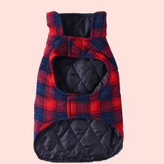 Dog Plaid Winter Vest Soft Warm Dog Coat Padded Puppy Jacket Thick Pet Clothes