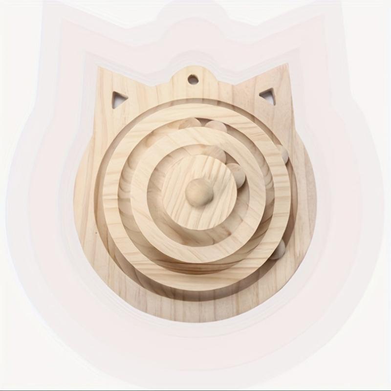Wooden Cat Toys Scratch Board Post Interactive Toy