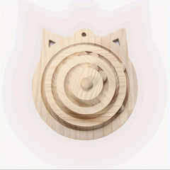 Wooden Cat Toys Scratch Board Post Interactive Toy
