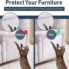 5pcs Cat Scratch Deterrent Tape Clear Double Sided Furniture Protectors