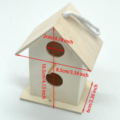 Outdoor Wooden Bird Nest Small Bird House For Garden Yard Ornaments