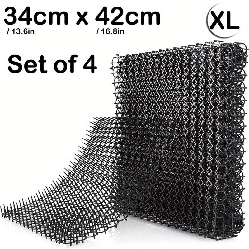 4pcs Cat Scat Mats With Spikes Prickle Strips - Cat Deterrent Spikes