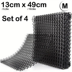 4pcs Cat Scat Mats With Spikes Prickle Strips - Cat Deterrent Spikes