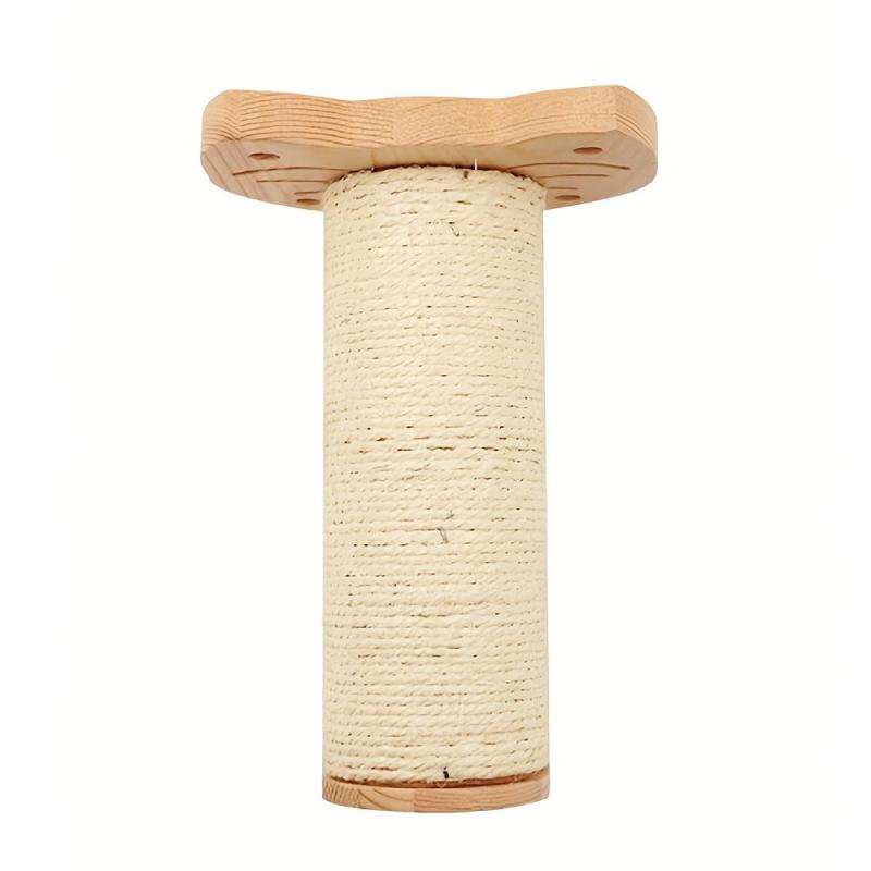 Wall Mounted Cat Scratching Post Sisal Wooden Climbing Step