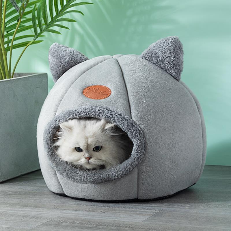 Winter Warm Cat Bed Comfortable Cat Nest Cave Pets Tent