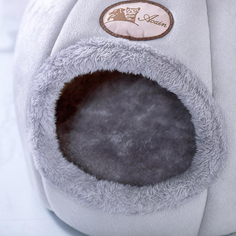 Winter Warm Cat Bed Comfortable Cat Nest Cave Pets Tent