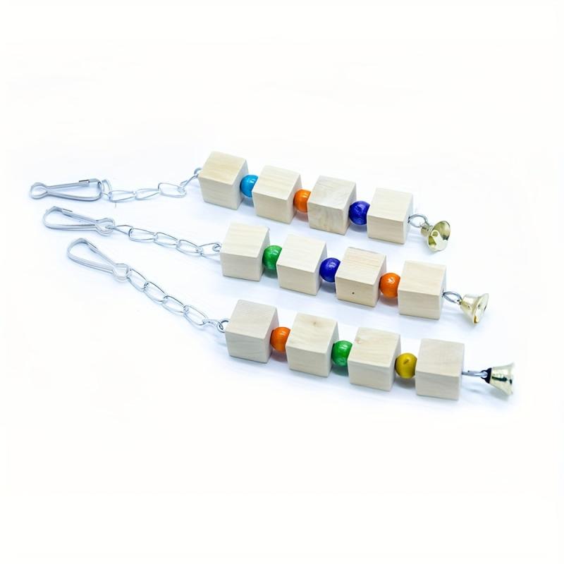 Durable Hanging Parrot Chew Toys for Cockatiels and Conures