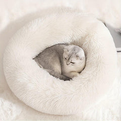 Long Plush Cat Nest Deep Sleep Cat Bed Warm Cushion