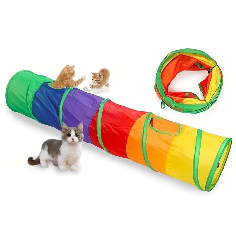 Foldable Cat Tunnel Interactive Pet Toy for Kittens Puppies Rabbits