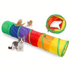 Foldable Cat Tunnel Interactive Pet Toy for Kittens Puppies Rabbits