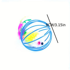 1pc Cat Toy Mouse Cage Toy Plastic Colorful Teaser