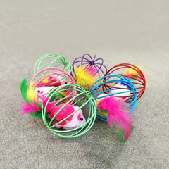 1pc Cat Toy Mouse Cage Toy Plastic Colorful Teaser