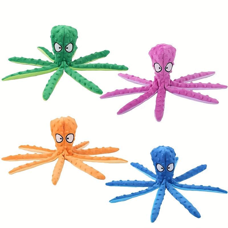 Octopus Pet Grinding Teeth Squeaky Plush Toy Chew Toy For Dog
