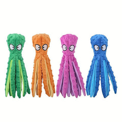 Octopus Pet Grinding Teeth Squeaky Plush Toy Chew Toy For Dog