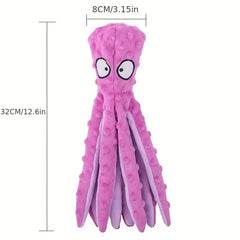 Octopus Pet Grinding Teeth Squeaky Plush Toy Chew Toy For Dog