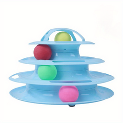 Cat Four Layer Turntable Toy Educational Play Track Tower Cat Teaser Toy