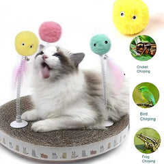 Interactive Soft Ball Cat Training Toy with Squeaky Sound