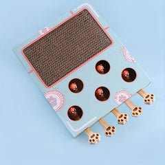 Cat Whack A Mole Toy Box With Claw Pad