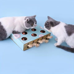 Cat Whack A Mole Toy Box With Claw Pad