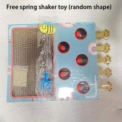 Cat Whack A Mole Toy Box With Claw Pad