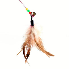 Interactive Cat Teaser Fishing Pole Toy with Bell