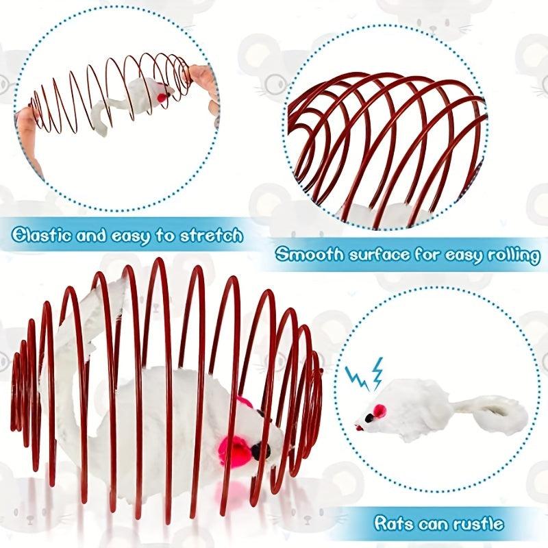 3pcs Colorful Spring Toy Set for Cats