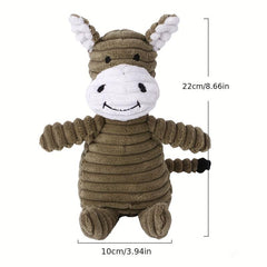 Durable Squeaky Plush Toy for Dogs, Teeth Grinding Chew Toy