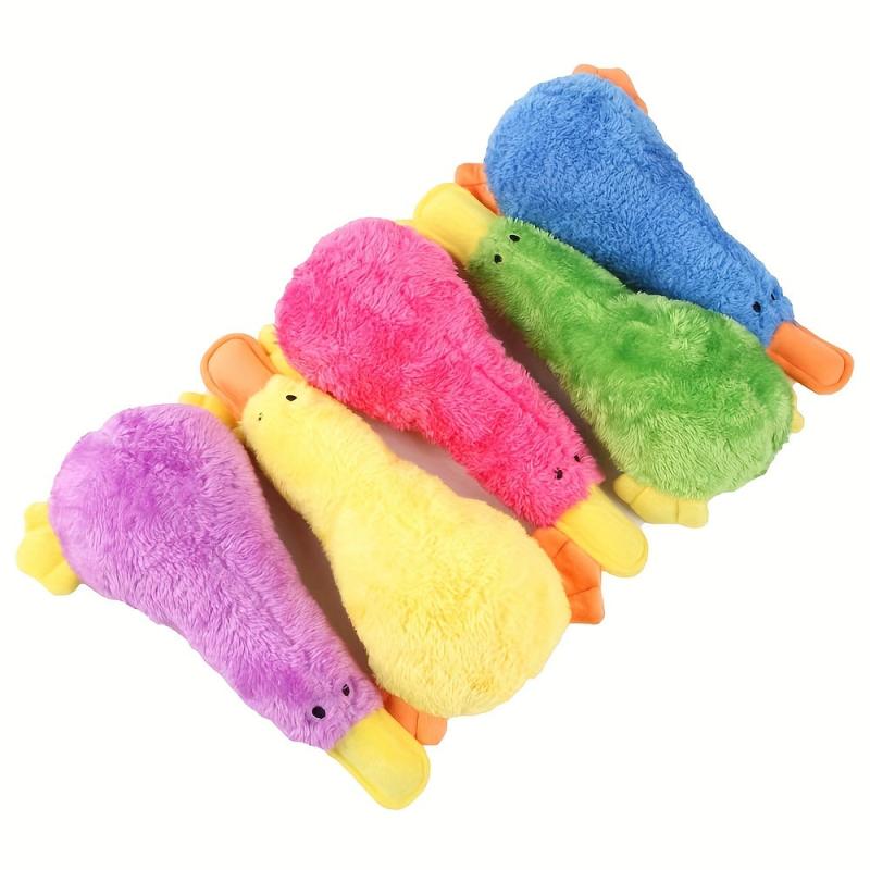 Interactive Plush Duck Dog Toy with Squeaker