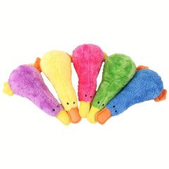 Interactive Plush Duck Dog Toy with Squeaker