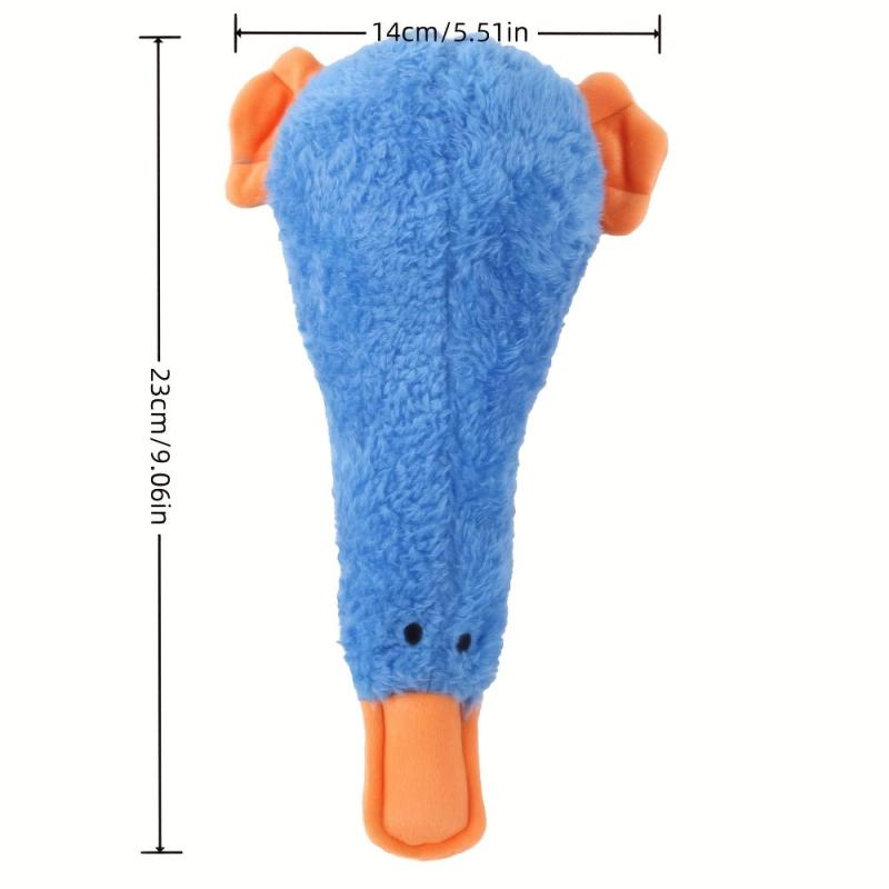 Interactive Plush Duck Dog Toy with Squeaker
