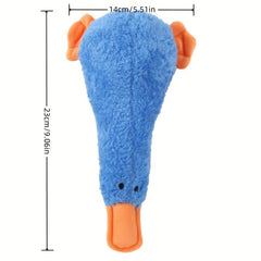Interactive Plush Duck Dog Toy with Squeaker