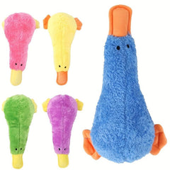 Interactive Plush Duck Dog Toy with Squeaker