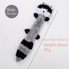 Plush Squeaky Fox Raccoon Squirrel Dog Toy
