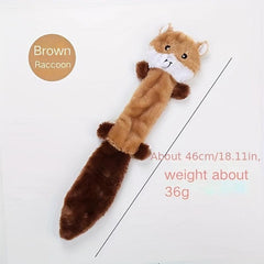 Plush Squeaky Fox Raccoon Squirrel Dog Toy