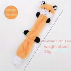 Plush Squeaky Fox Raccoon Squirrel Dog Toy