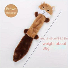 Plush Squeaky Fox Raccoon Squirrel Dog Toy