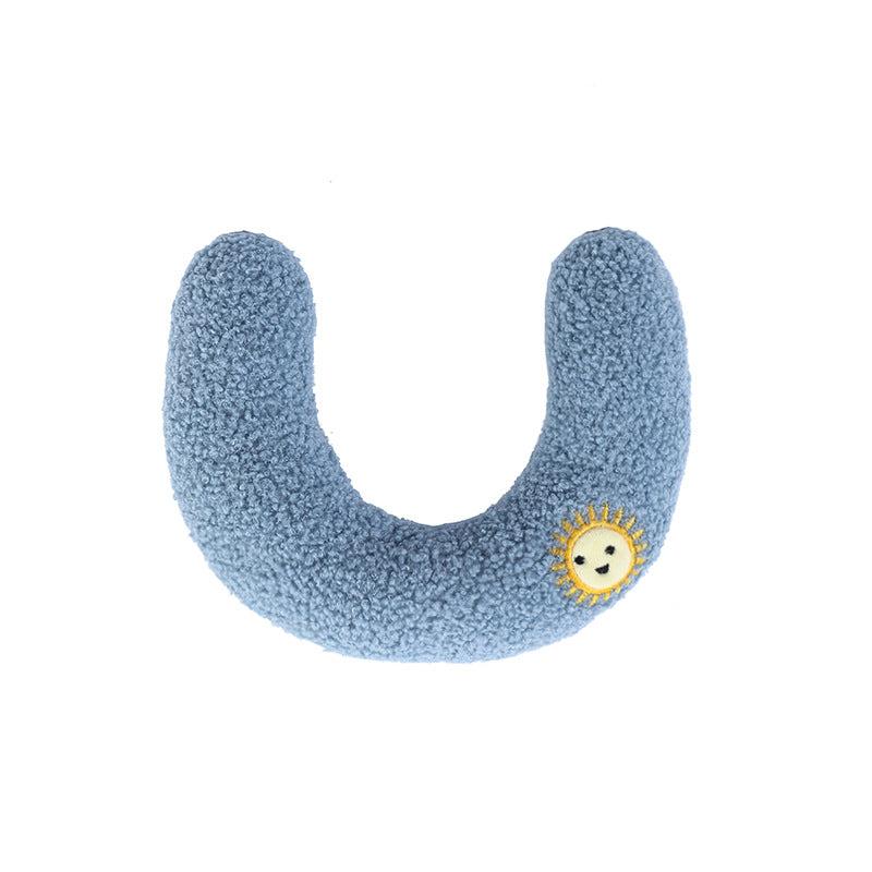 Cat Shaped U Plush Pillow For Deep Sleep Pet Soft Cushion