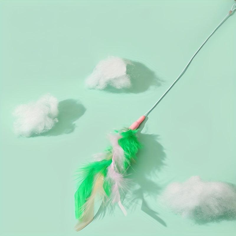 Bamboo Stick Cat Teaser Toy Feather Cat Toy