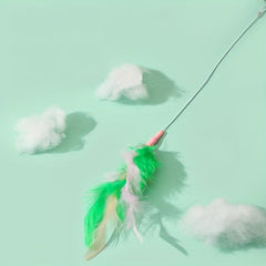 Bamboo Stick Cat Teaser Toy Feather Cat Toy