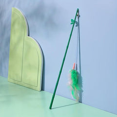 Bamboo Stick Cat Teaser Toy Feather Cat Toy